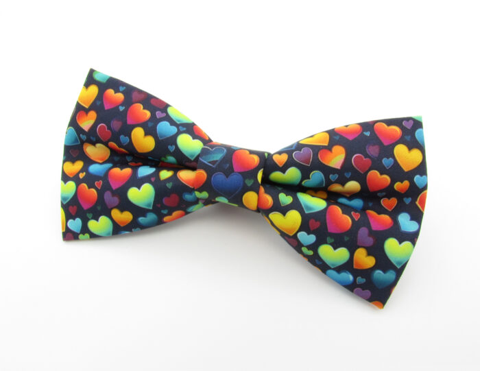 Colourful Heart Patterned Bowtie Set - Image 3