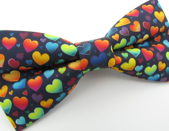 Colourful Heart Patterned Bowtie Set - Image 4