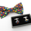 Colourful Heart Patterned Bowtie Set - Image 7