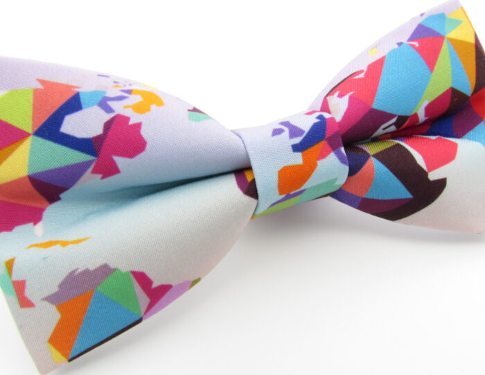 Geometric World Map Bowtie - Image 4