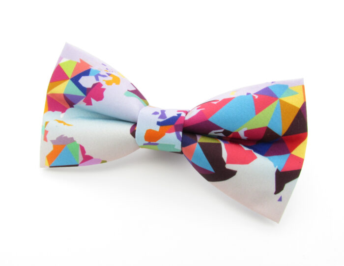 Geometric World Map Bowtie - Image 3