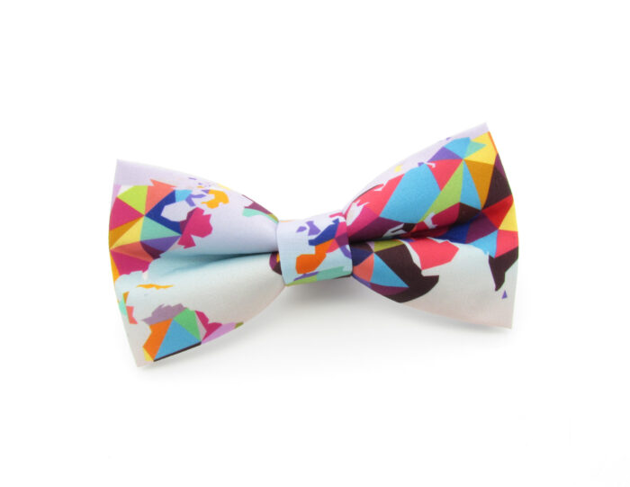 Geometric World Map Bowtie - Image 2