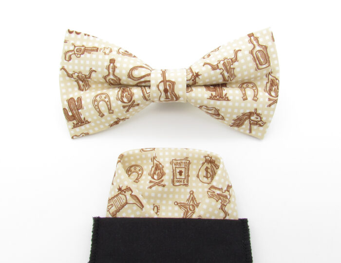 Cowboy Patterned Bowtie Set - Image 8