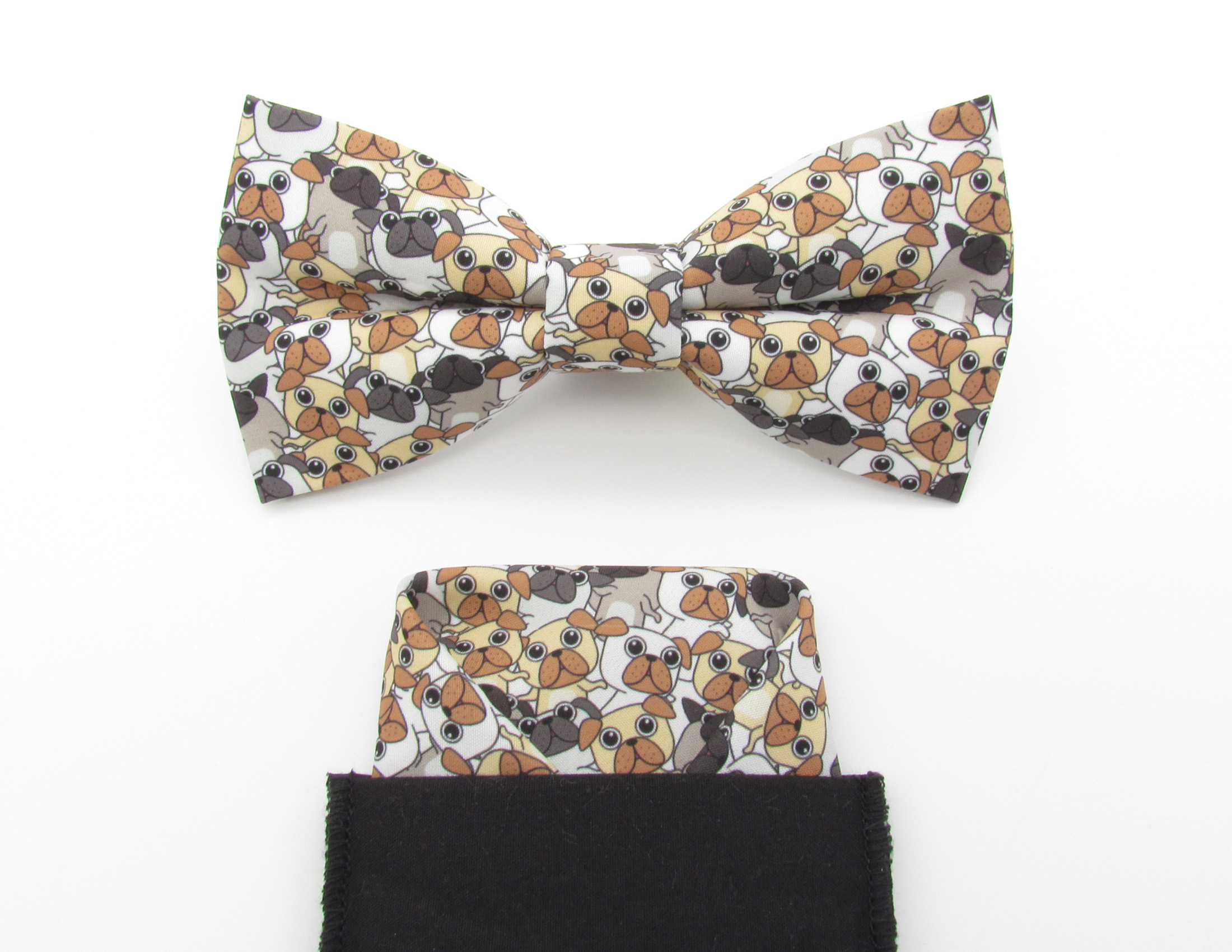 Dog Patterned Bowtie & Pocket Square - Image 5