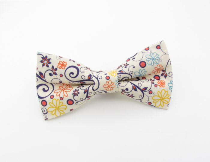 Floral Swirl Bowtie & Faux Pocket Square - Image 2