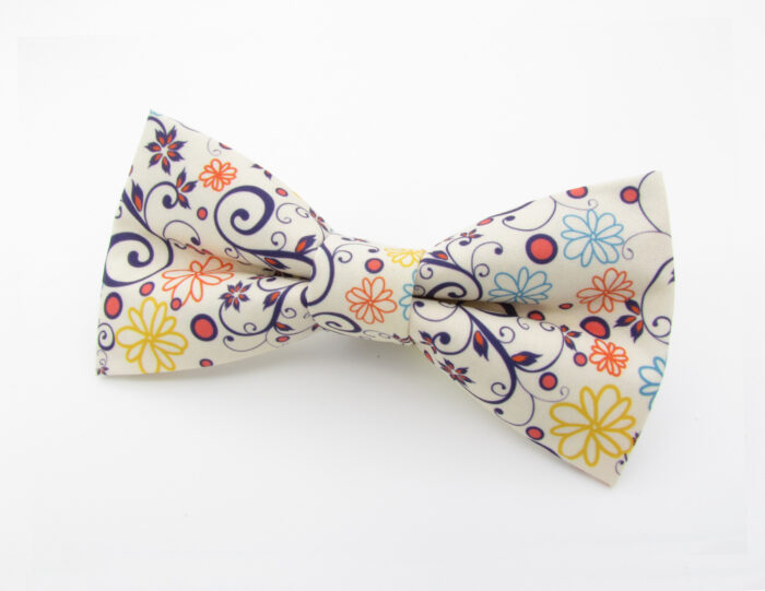 Floral Swirl Bowtie & Faux Pocket Square - Image 3