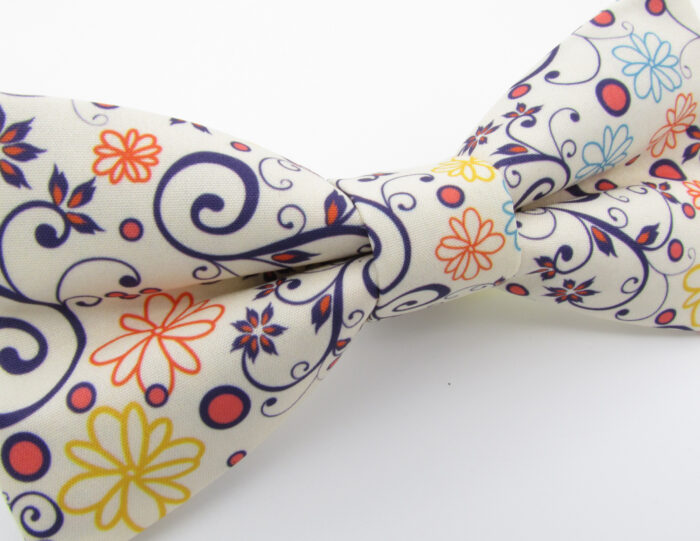 Floral Swirl Bowtie & Faux Pocket Square - Image 4