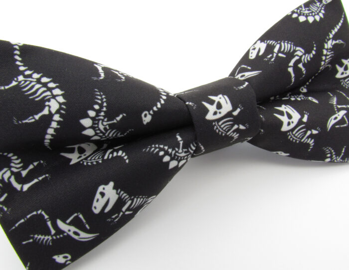Black Dinosaur Fossil Bowtie & Pocket Square - Image 4
