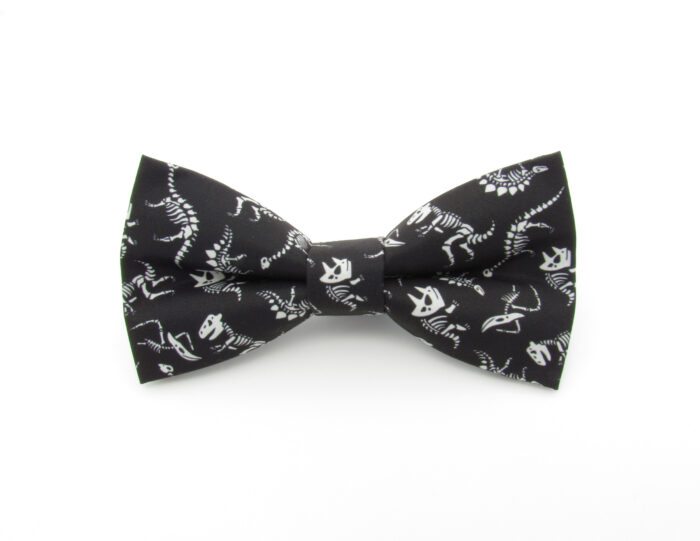 Black Dinosaur Fossil Bowtie & Pocket Square