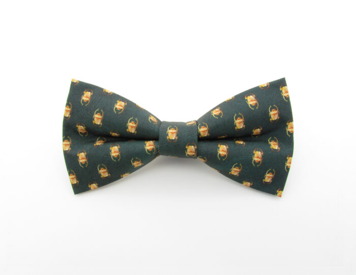 Egyptian Scarab Beetle Patterned Bowtie & Cufflinks