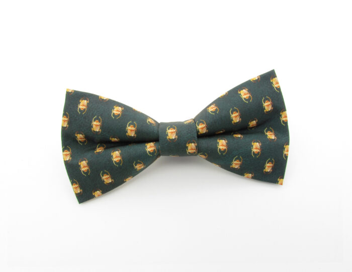 Egyptian Scarab Beetle Patterned Bowtie & Cufflinks - Image 2