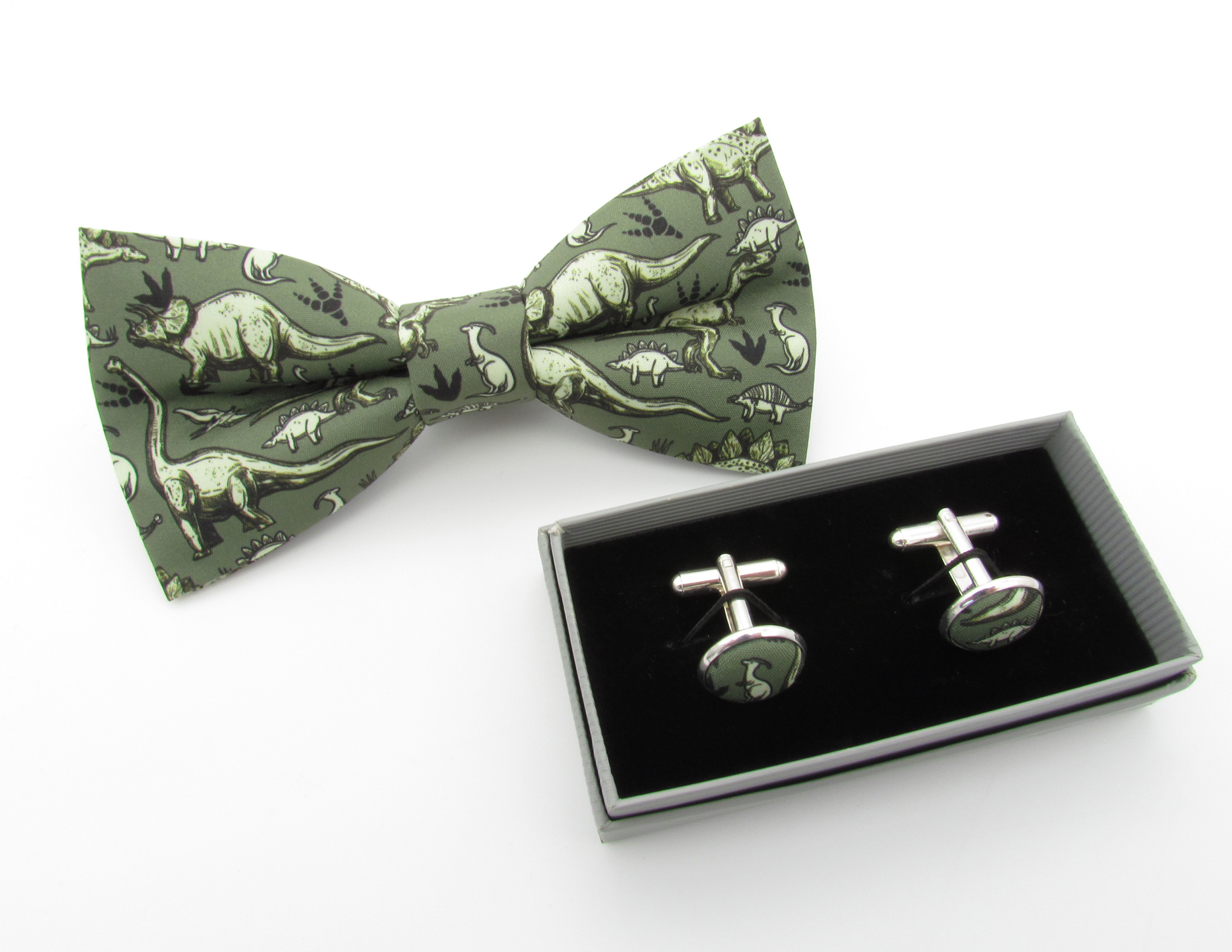 Green Dinosaur Bowtie Set - Image 7