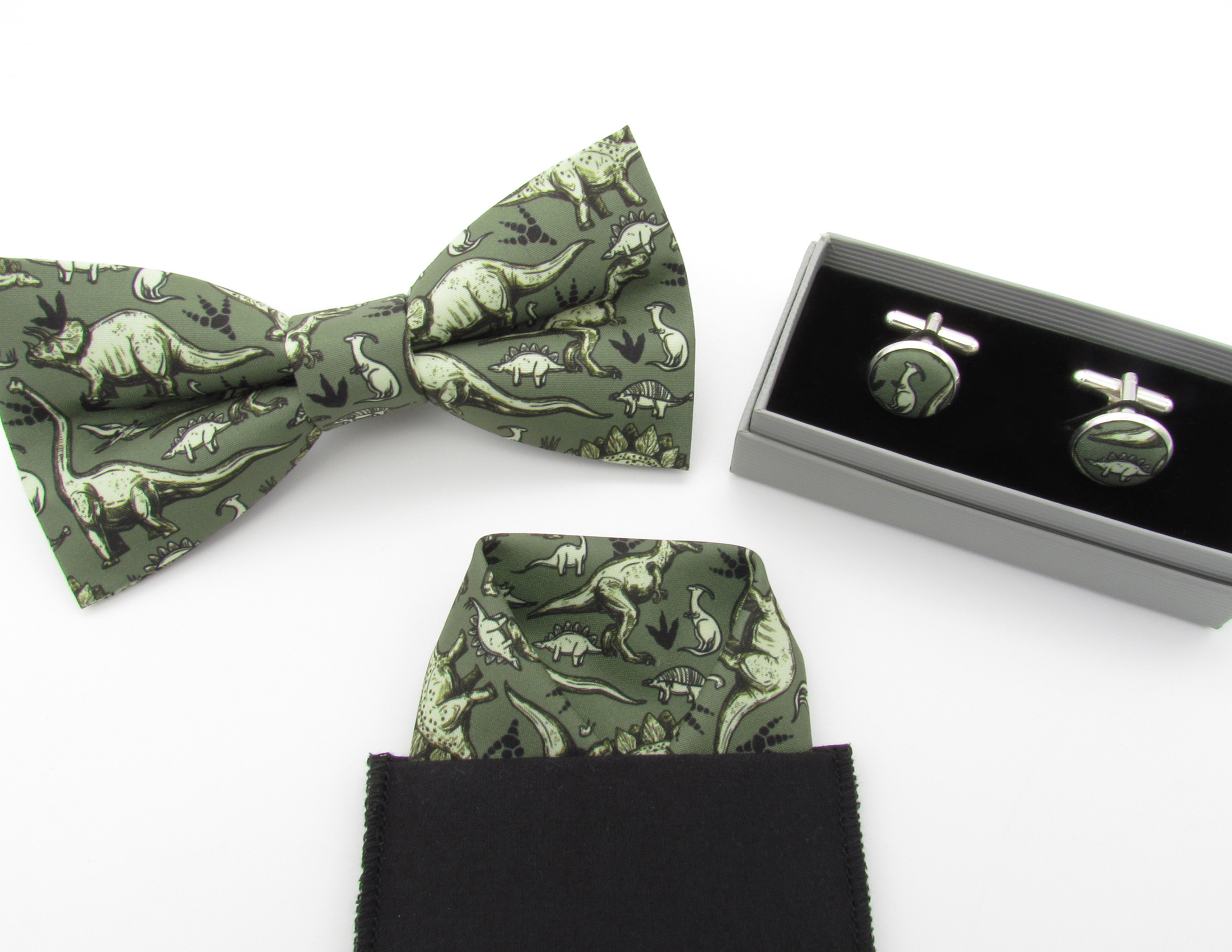 Green Dinosaur Bowtie Set - Image 9