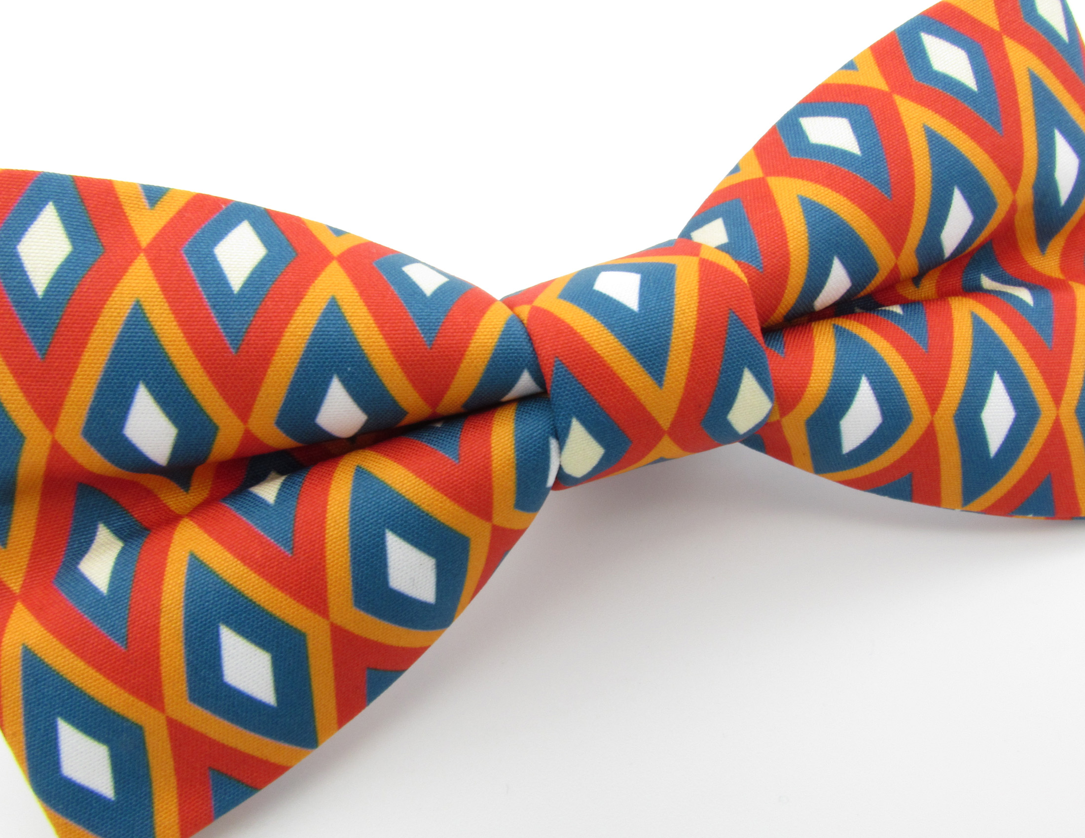 Vibrant Orange and Blue Bowtie Set - Image 4