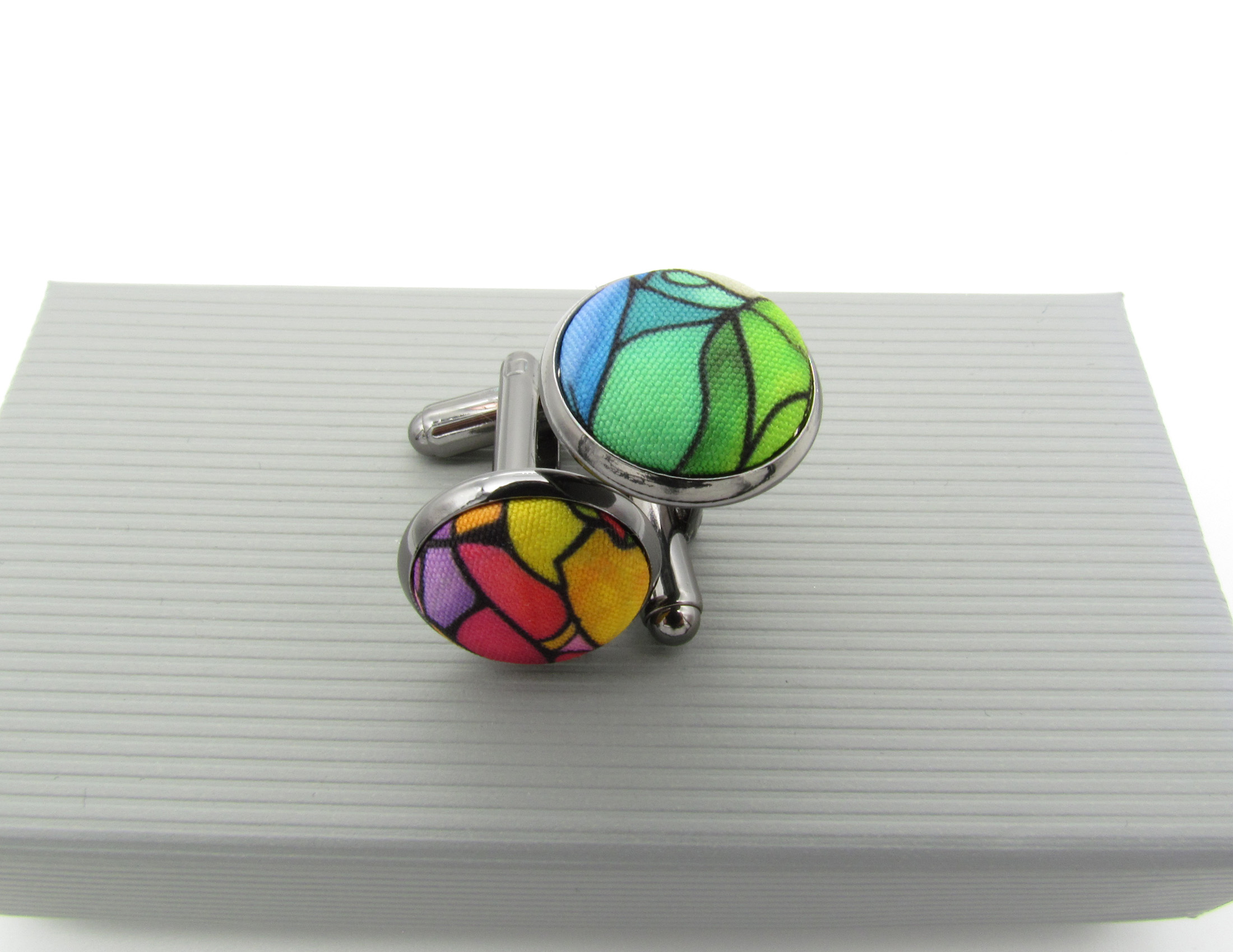 Rainbow Stained Glass Bowtie Set - Image 6