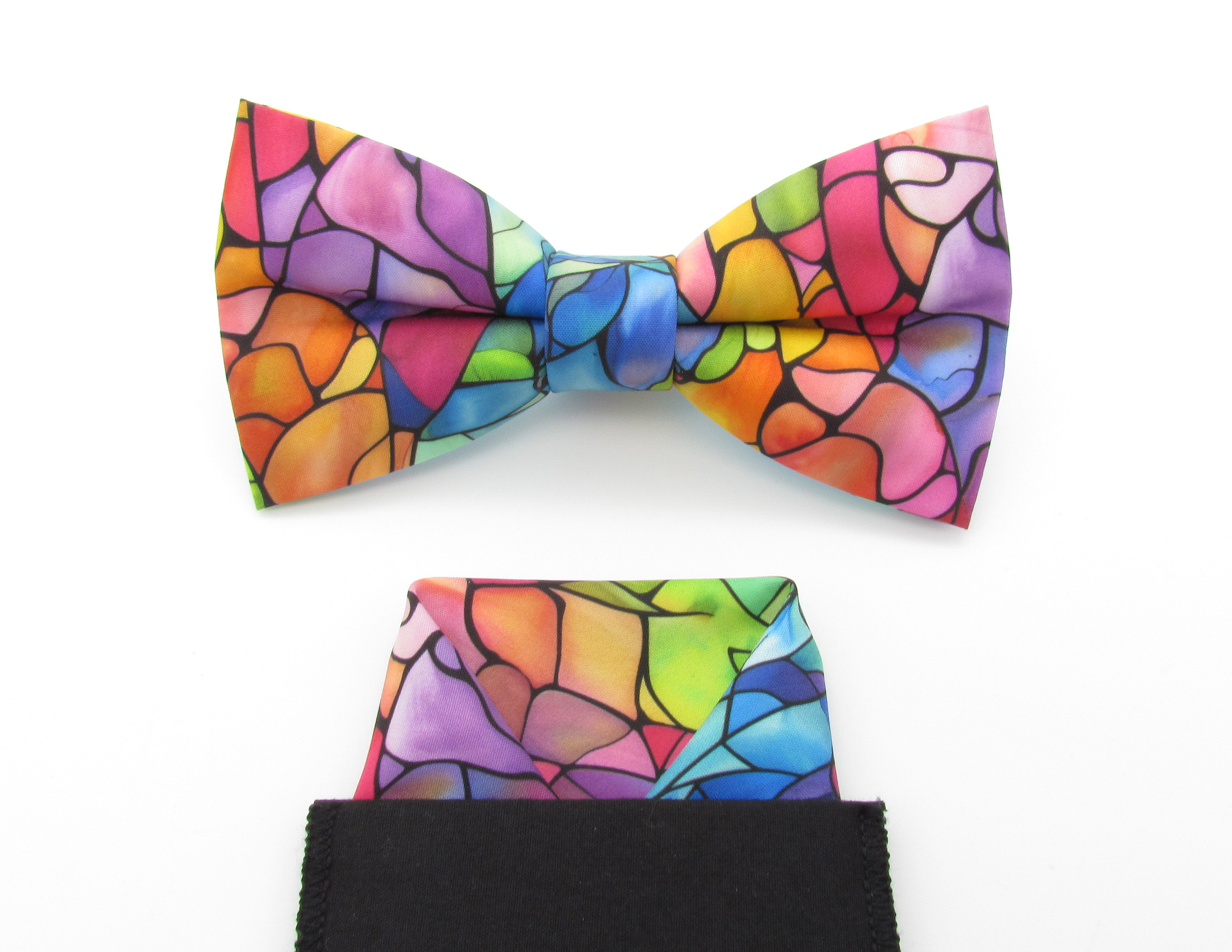 Rainbow Stained Glass Bowtie Set - Image 8