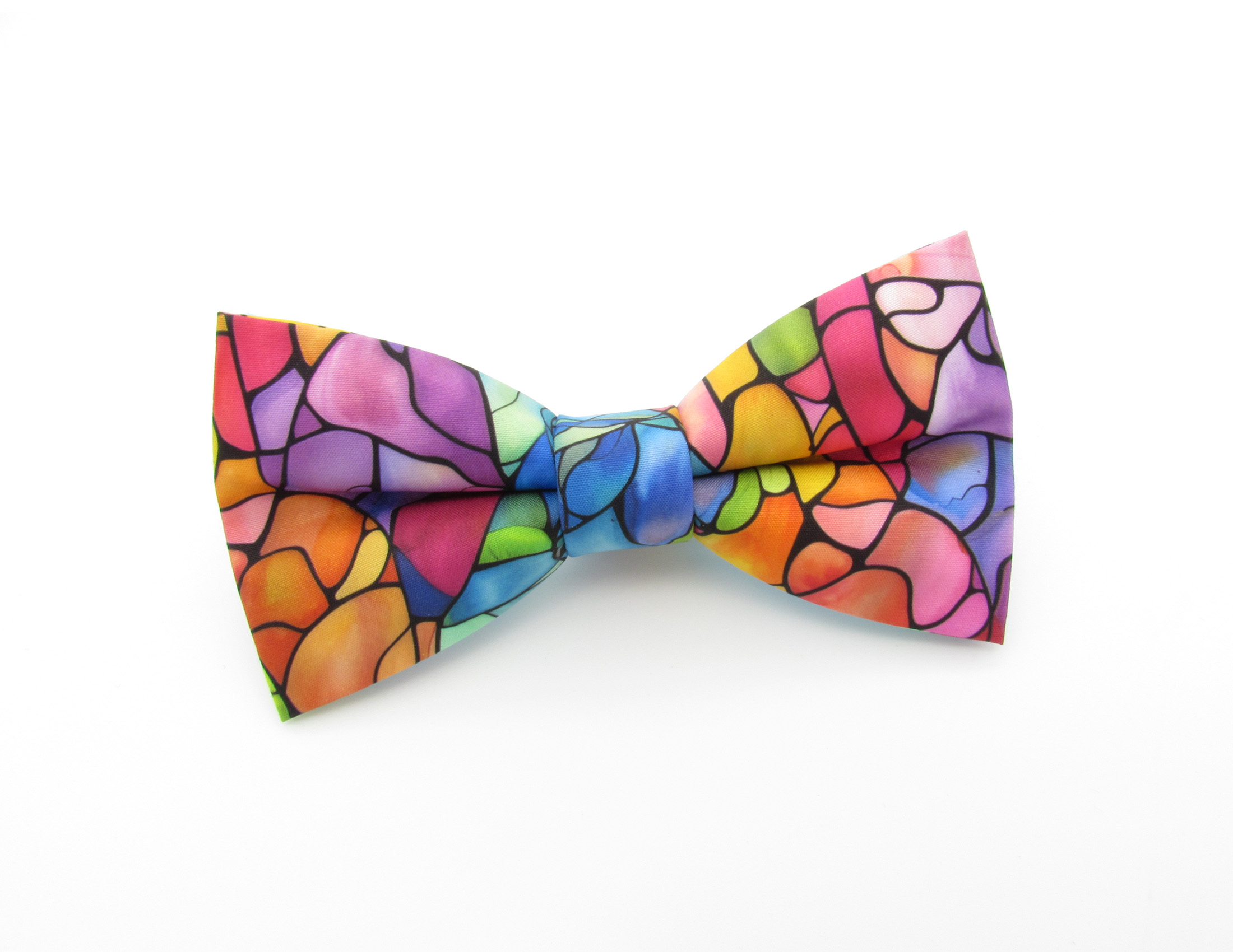 Rainbow Stained Glass Bowtie Set - Image 2