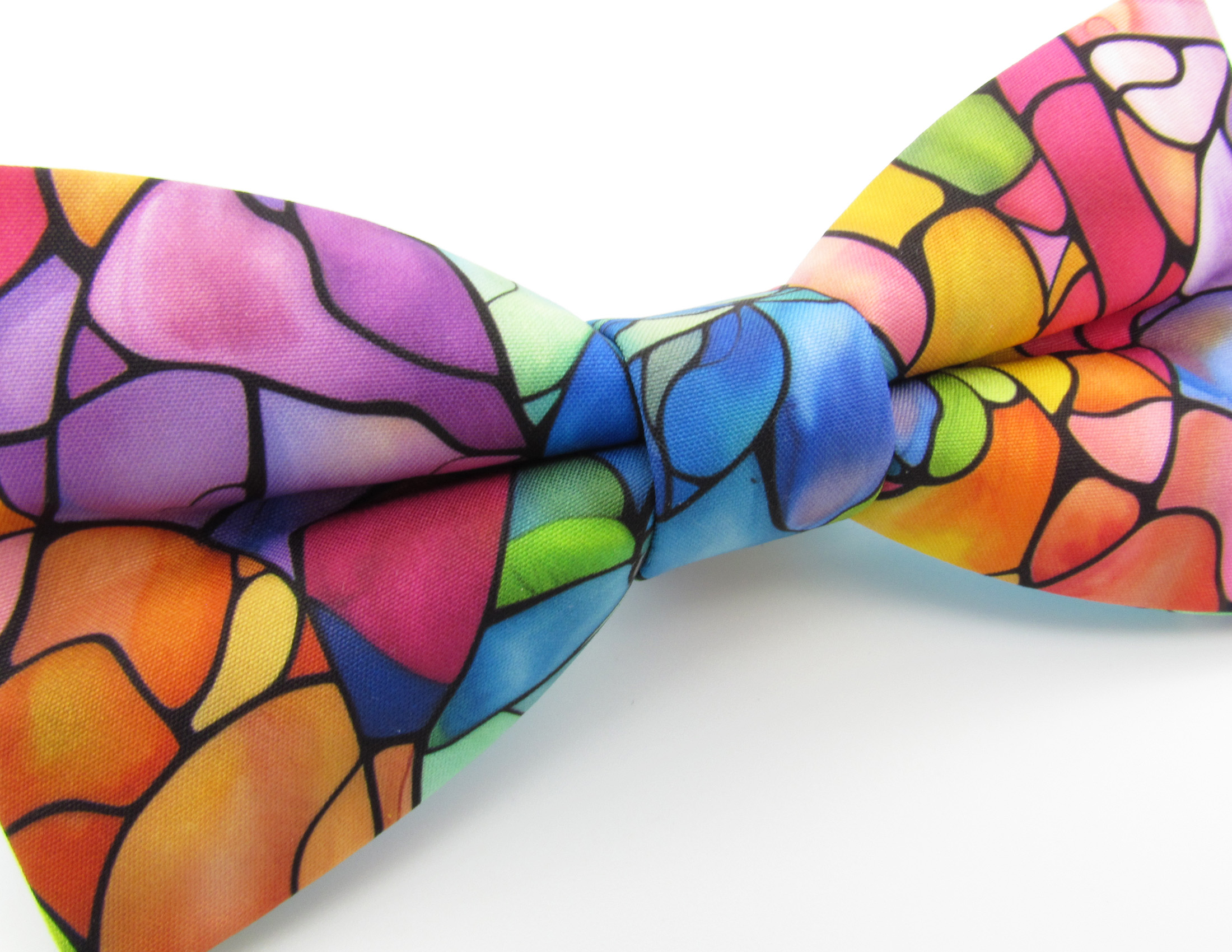 Rainbow Stained Glass Bowtie Set - Image 4