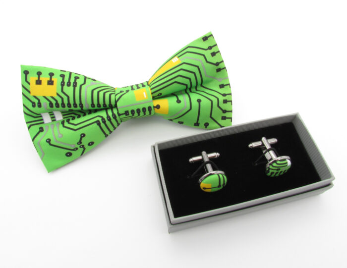 Green Computer Chip Bowtie Set - Image 4