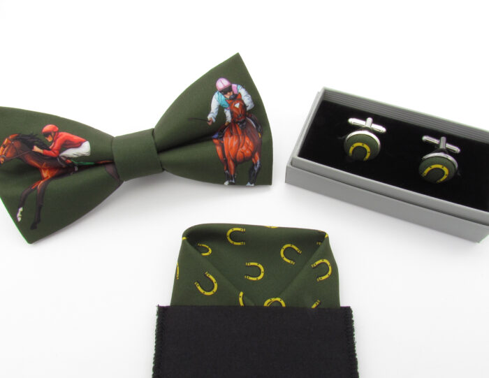 Green Horse Racing Bowtie Set - Image 6