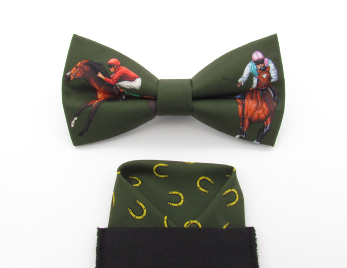 Green Horse Racing Bowtie Set - Image 5