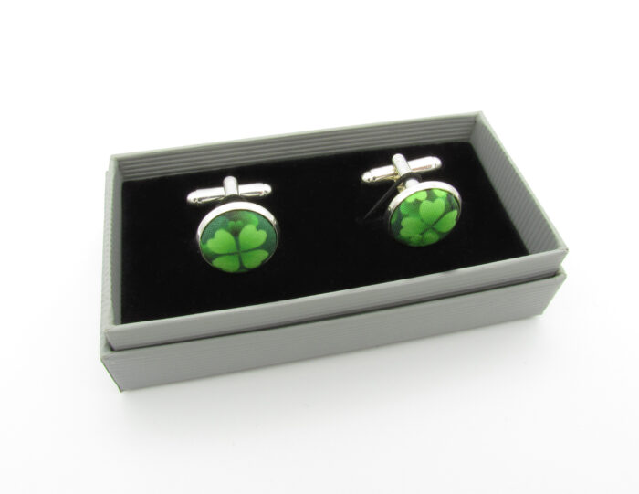 Green Shamrock Bowtie & Cufflinks - Image 5