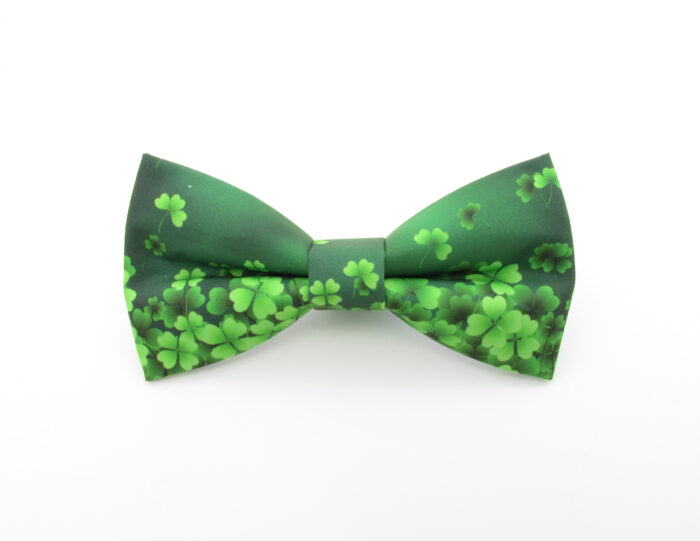 Green Shamrock Bowtie & Cufflinks