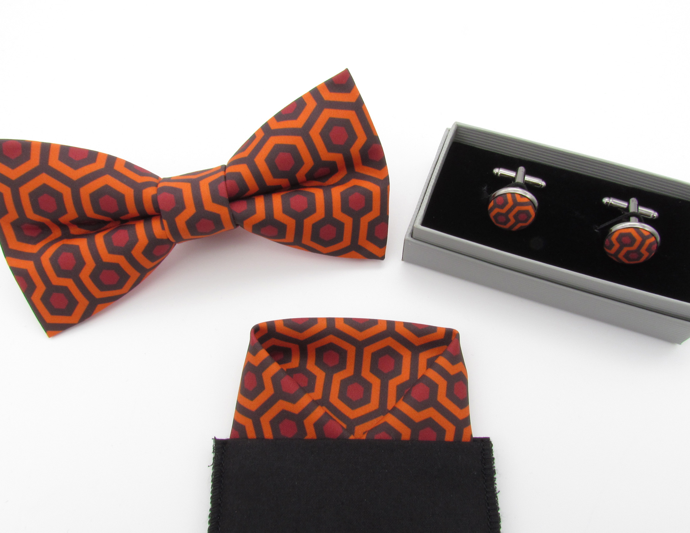 Hexagon Orange and Red Bowtie Set - Image 6