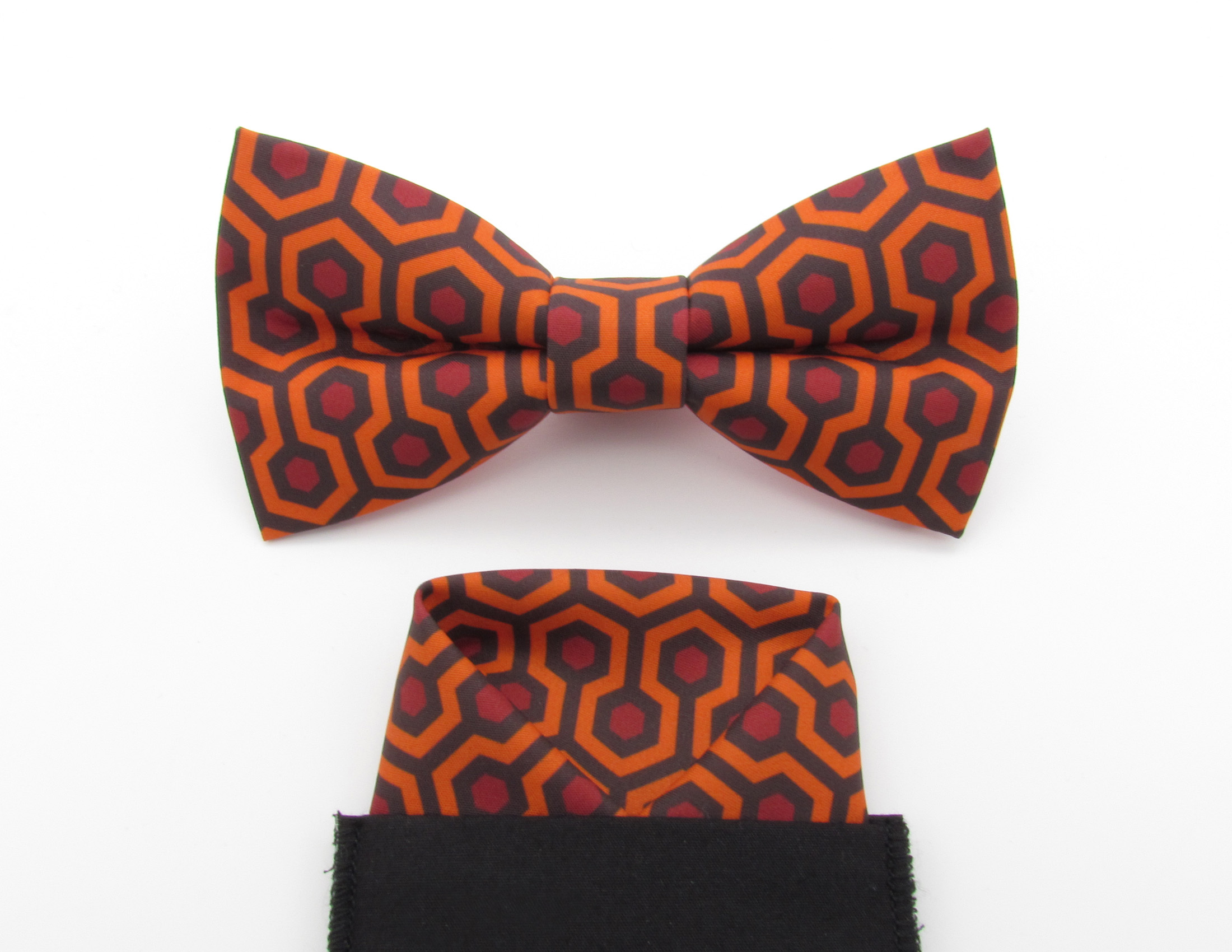 Hexagon Orange and Red Bowtie Set - Image 5