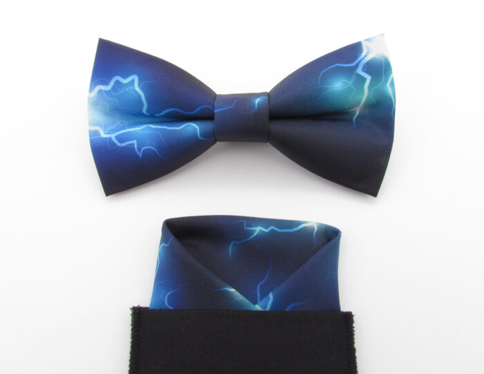 Lightning Bowtie & Faux Pocket Square - Image 3