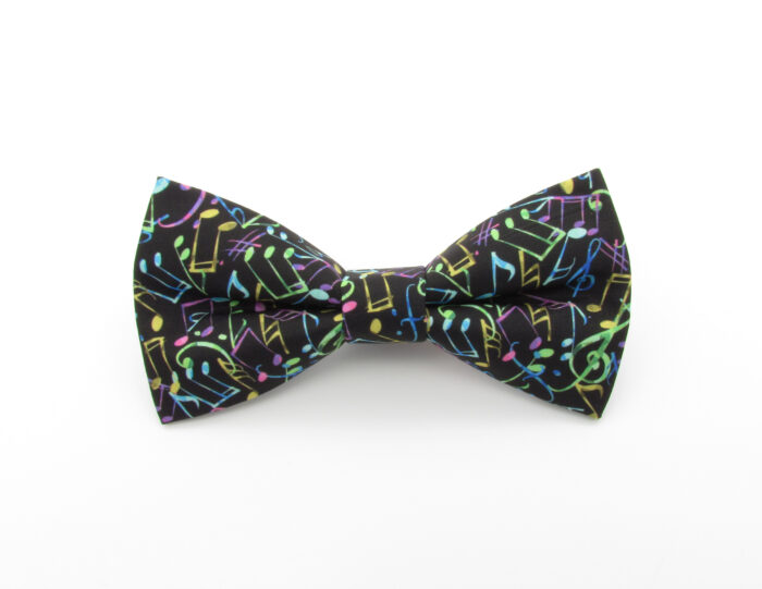 Black Music Note Bowtie Set