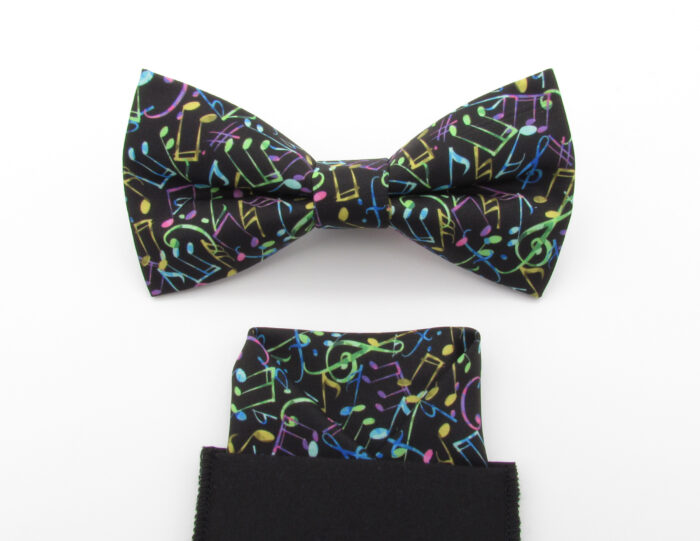 Black Music Note Bowtie Set - Image 5
