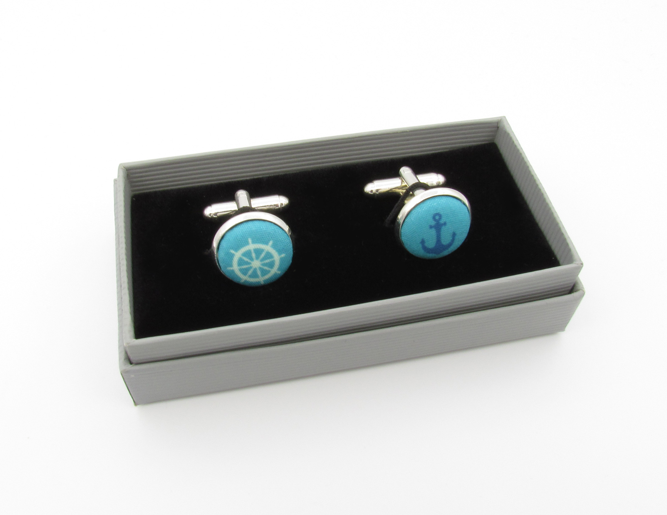 Ocean Blue Nautical Bowtie Set - Image 3