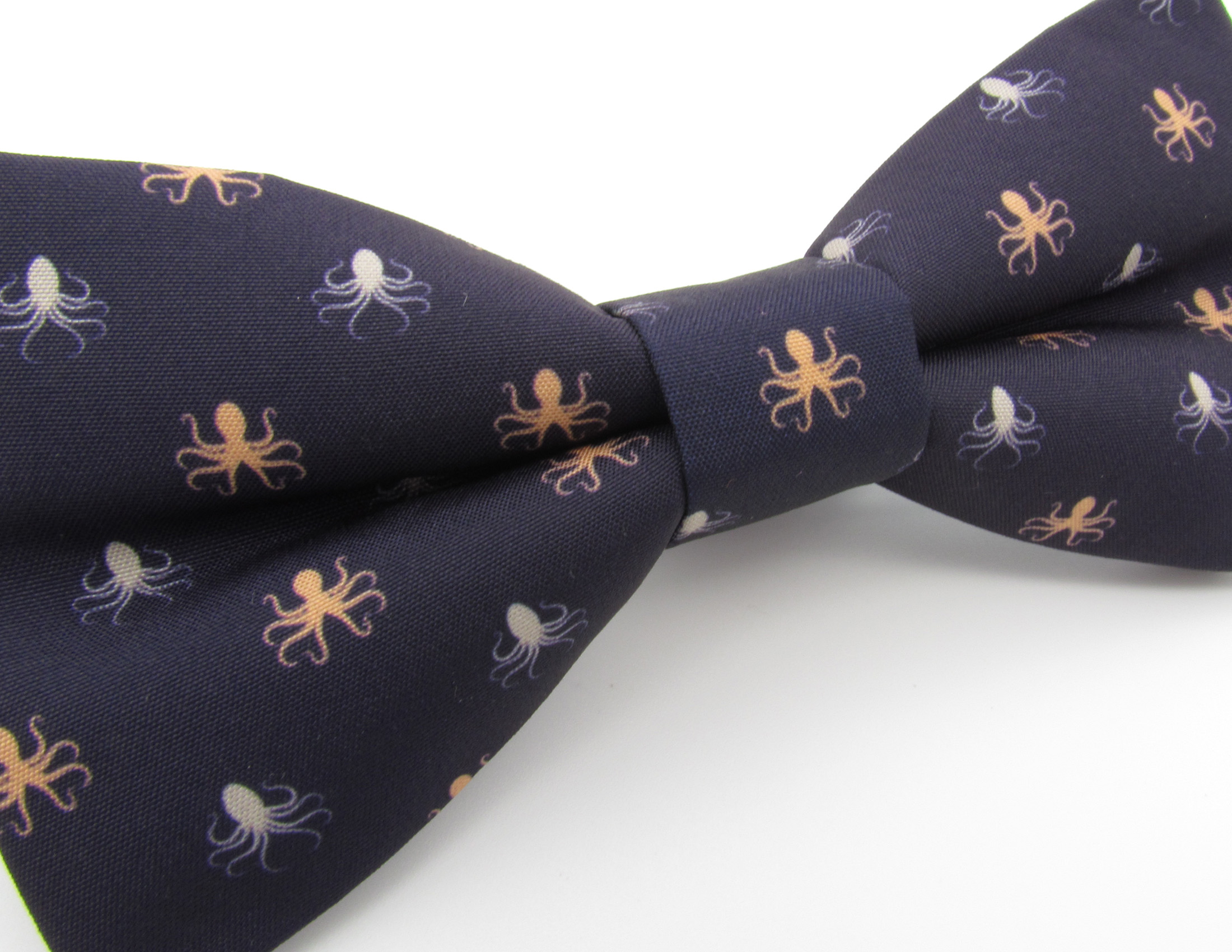 Navy Blue Octopus Icon Bowtie - Image 4
