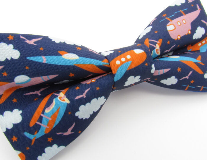 Navy Blue Plane Bowtie - Image 4