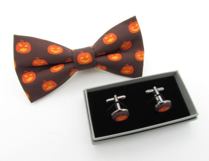 Halloween Pumpkin Bowtie & Cufflinks - Image 7