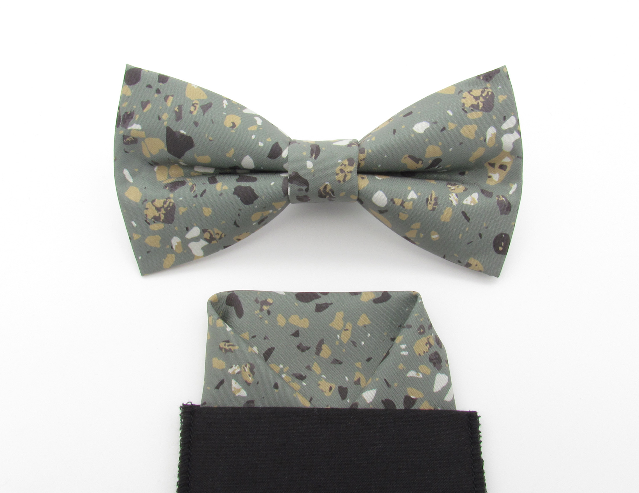 Green Terrazzo Patterned Bowtie - Image 5
