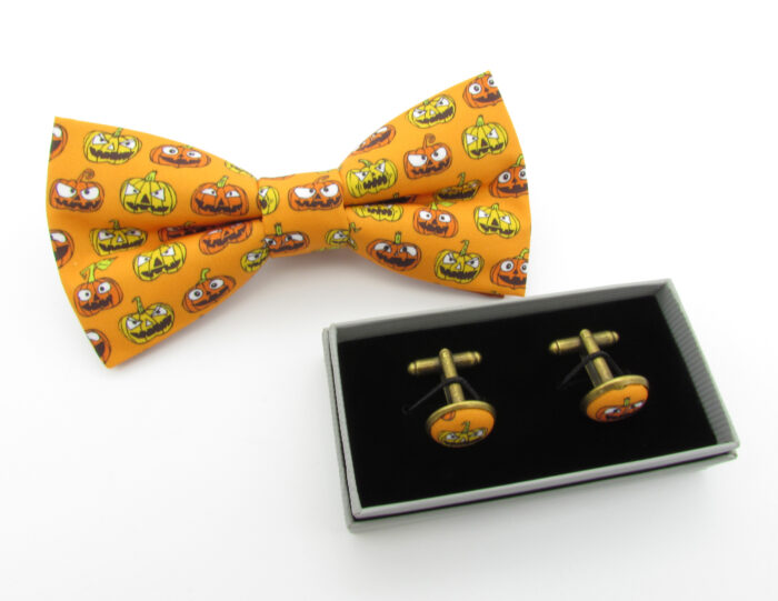Cheerful Pumpkin Bowtie & Cufflinks - Image 4