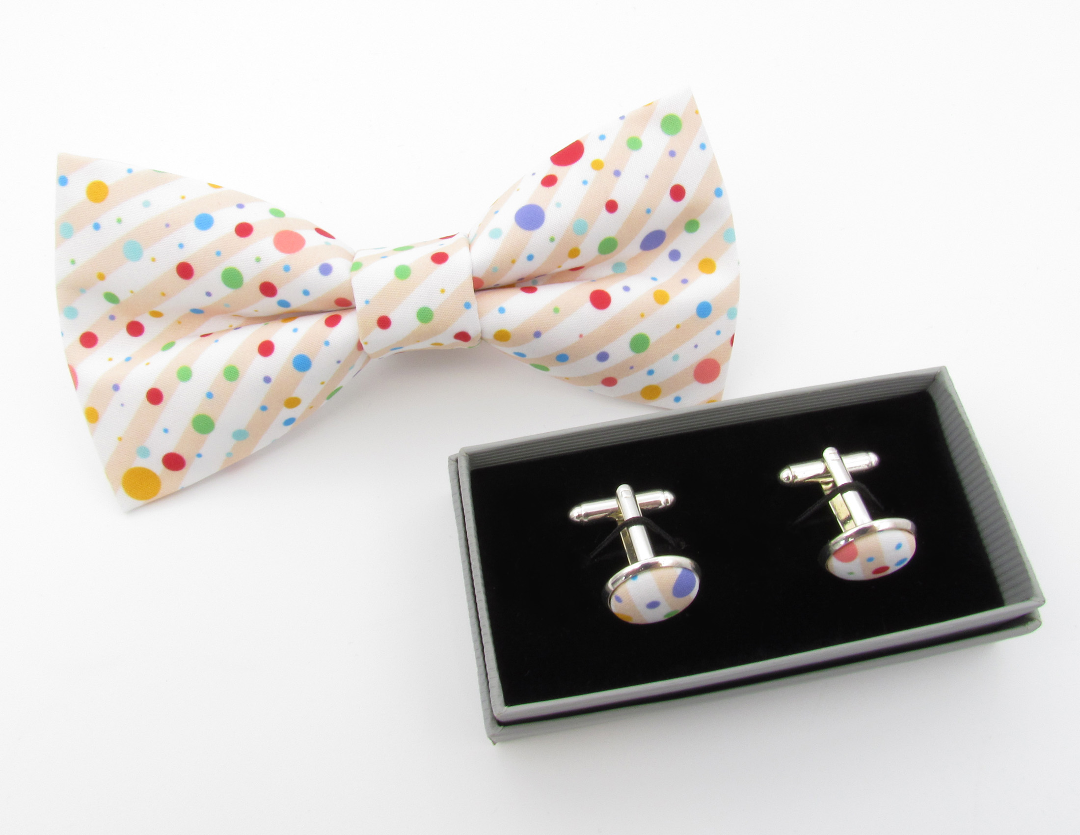 Stripy Polka Dot Bowtie Set - Image 4