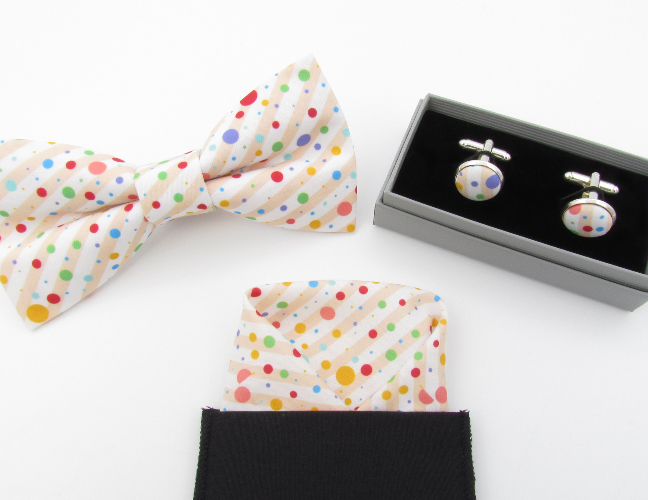 Stripy Polka Dot Bowtie Set - Image 6