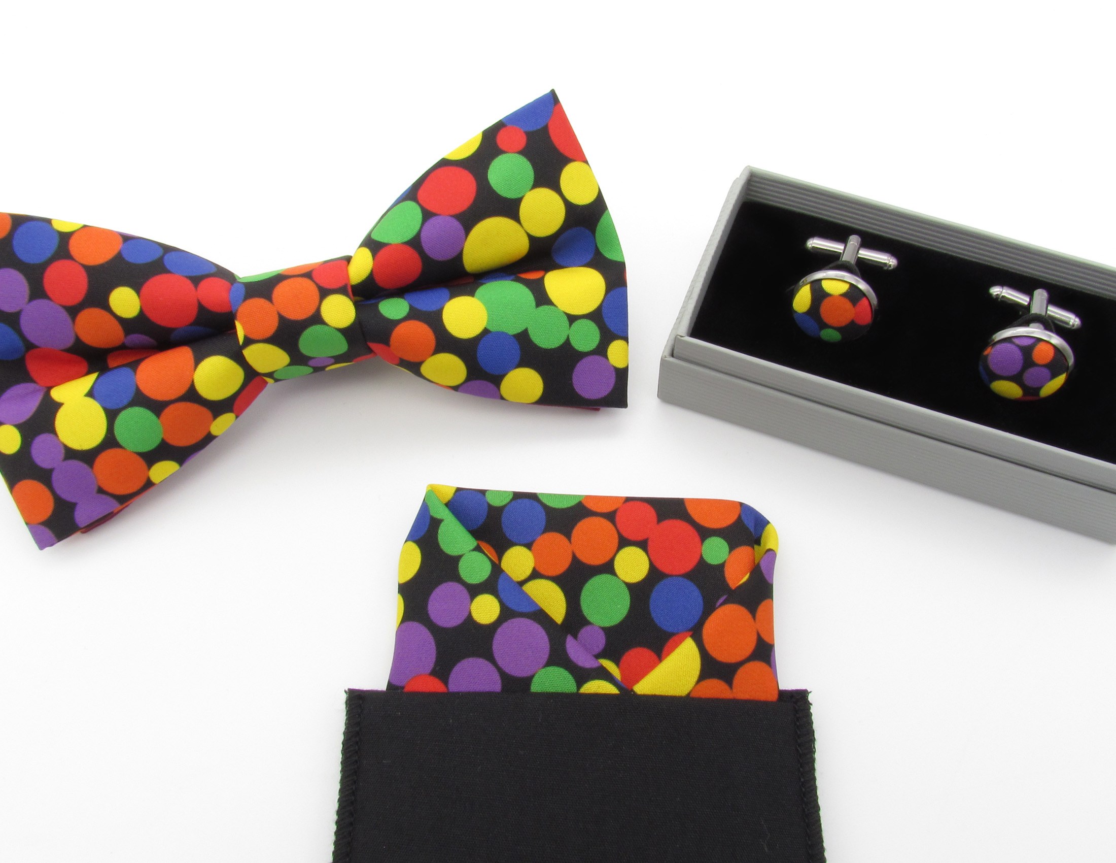 Bright Polka Dot Bowtie Set - Image 6