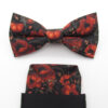 Red Poppy Bowtie & Faux Pocket Square - Image 5