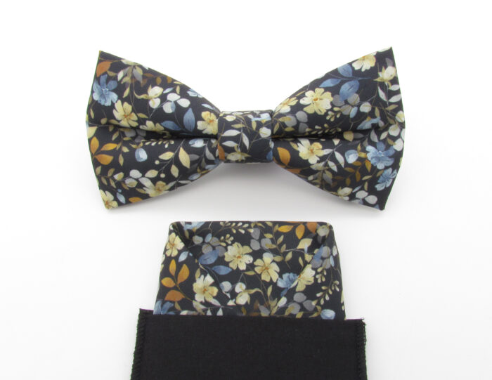 Wildflower Floral Bowtie & Faux Pocket Square - Image 5