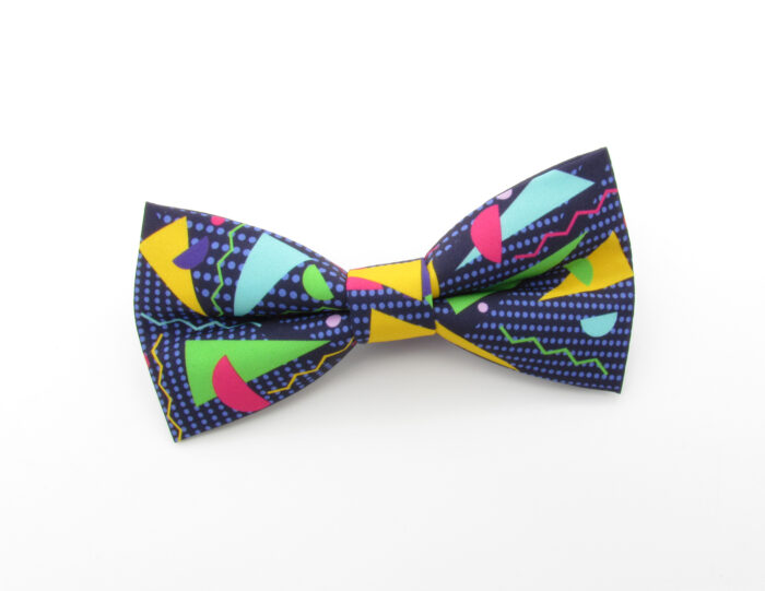 Retro Geometric Pattern Bowtie Set - Image 2