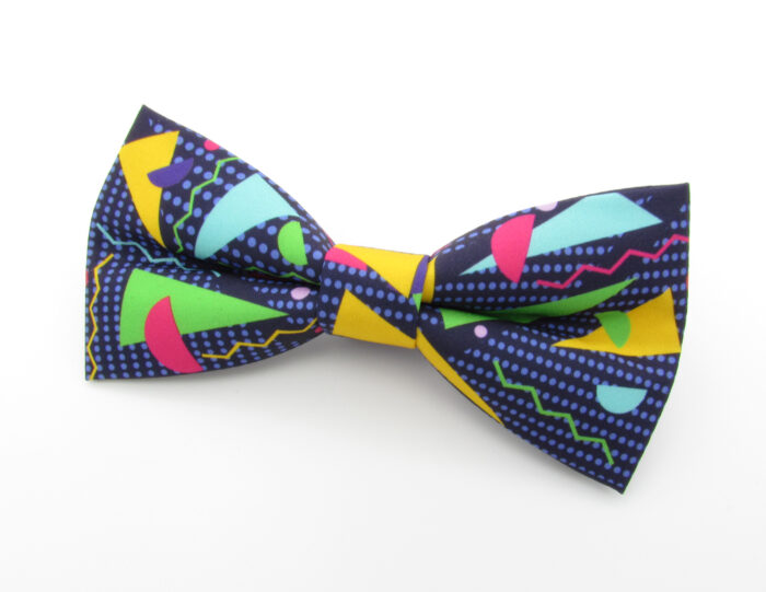 Retro Geometric Pattern Bowtie Set - Image 9