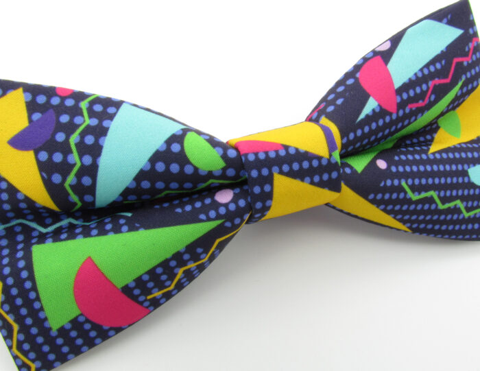 Retro Geometric Pattern Bowtie Set - Image 10