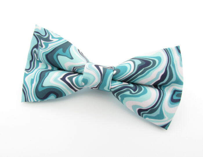 Blue Marble Waves Bowtie Set - Image 3