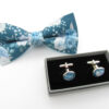Blue Vintage Rose Bowtie Set - Image 5