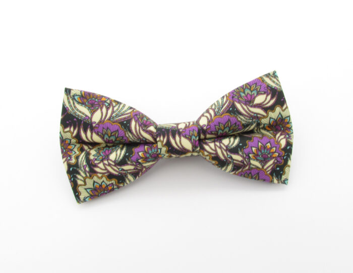 Elegant Floral Harmony Bowtie & Faux Pocket Square - Image 2