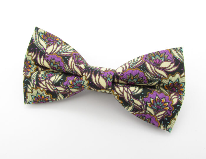 Elegant Floral Harmony Bowtie & Faux Pocket Square - Image 3